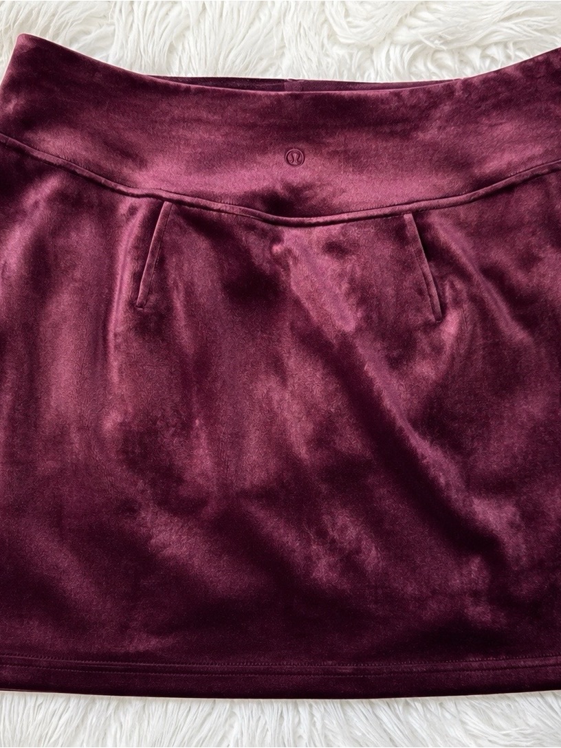Lululemon Athletica Plush Mini Skirt In Deep Wine